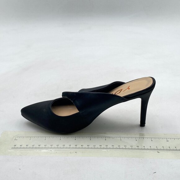 YDN Black Pointy Toe High Heel Mules Slip on Clogs Stiletto Slide Sandals Shoes - Picture 2 of 8